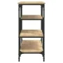 Sonoma oak console table with shelves 100x35x75 cm by , Side tables - Ref: Foro24-837788, Price: 64,69 €, Discount: %