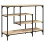Sonoma oak console table with shelves 100x35x75 cm by , Side tables - Ref: Foro24-837788, Price: 64,69 €, Discount: %