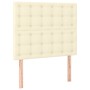 Cabeceros 2 unidades cuero sintético color crema 80x5x78/88cm