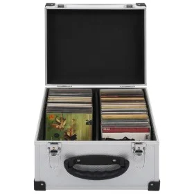 Aluminum and ABS silver case for 40 CDs by vidaXL, CD/DVD organizers and boxes - Ref: Foro24-91858, Price: 42,50 €, Discount: %