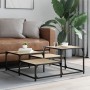 Center table made of Sonoma oak engineered wood, measuring 87.5x87.5x40 cm. by , Coffee table - Ref: Foro24-837743, Price: 41...