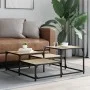 Center table made of Sonoma oak engineered wood, measuring 87.5x87.5x40 cm. by , Coffee table - Ref: Foro24-837743, Price: 41...