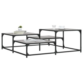 Engineered wood Sonoma gray coffee table 107x107x40 cm by , Coffee table - Ref: Foro24-837755, Price: 52,20 €, Discount: %