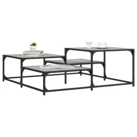 Engineered wood Sonoma gray coffee table 107x107x40 cm by , Coffee table - Ref: Foro24-837755, Price: 51,75 €, Discount: %