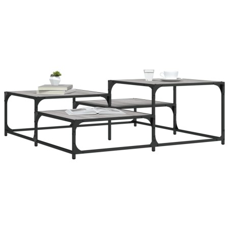 Engineered wood Sonoma gray coffee table 107x107x40 cm by , Coffee table - Ref: Foro24-837755, Price: 52,20 €, Discount: %