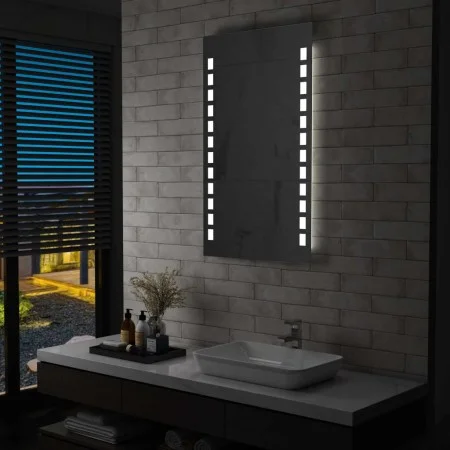 Espejo de pared de baño con LED 60x100 cm de vidaXL, Espejos - Ref: Foro24-144698, Precio: 70,70 €, Descuento: %
