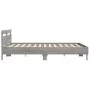 Sonoma-graues Holzwerkstoffbett mit Kopfteil 160 x 200 cm von , Betten und Lattenroste - Ref: Foro24-3207411, Preis: 161,44 €...