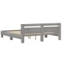 Cama con cabecero madera de ingeniería gris Sonoma 160x200 cm de , Camas y somieres - Ref: Foro24-3207411, Precio: 168,87 €