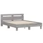 Cama con cabecero madera de ingeniería gris Sonoma 140x190 cm de , Camas y somieres - Ref: Foro24-3207439, Precio: 174,82 €, ...
