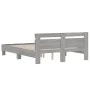 Cama con cabecero madera de ingeniería gris Sonoma 140x190 cm de , Camas y somieres - Ref: Foro24-3207439, Precio: 174,82 €, ...