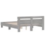 Cama con cabecero madera de ingeniería gris Sonoma 140x190 cm de , Camas y somieres - Ref: Foro24-3207439, Precio: 178,32 €, ...