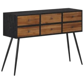 Solid recycled teak console table with drawers 116x30x76 cm by , Drawers - Ref: Foro24-358525, Price: 196,44 €, Discount: %