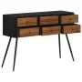 Mesa consola con cajones teca maciza reciclada 116x30x76 cm de , Cajoneras - Ref: Foro24-358525, Precio: 196,43 €, Descuento: %