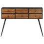 Solid recycled teak console table with drawers 116x30x76 cm by , Drawers - Ref: Foro24-358525, Price: 197,81 €, Discount: %