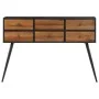 Solid recycled teak console table with drawers 116x30x76 cm by , Drawers - Ref: Foro24-358525, Price: 196,44 €, Discount: %