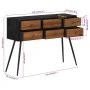 Solid recycled teak console table with drawers 116x30x76 cm by , Drawers - Ref: Foro24-358525, Price: 196,44 €, Discount: %