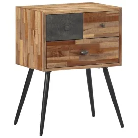 Solid teak wood bedside table 47x31.5x60 cm by , Nightstands - Ref: Foro24-358538, Price: 143,17 €, Discount: %