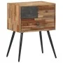 Solid teak wood bedside table 47x31.5x60 cm by , Nightstands - Ref: Foro24-358538, Price: 143,17 €, Discount: %