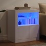 Sideboard mit weißen LED-Leuchten 60,5x37x67 cm von , Sideboards - Ref: Foro24-836616, Preis: 93,57 €, Rabatt: %