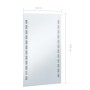 Espejo de pared de baño con LED 60x100 cm de vidaXL, Espejos - Ref: Foro24-144698, Precio: 79,30 €, Descuento: %