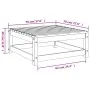 Taburete de jardín madera maciza de pino 70x70x30 cm de , Sofás modulares de exterior - Ref: Foro24-837935, Precio: 43,96 €, ...