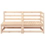 Solid pine wood 2-seater garden sofa by , Modular outdoor sofas - Ref: Foro24-837942, Price: 110,62 €, Discount: %