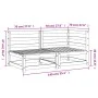 2-Sitzer Gartensofa aus massivem Zirbenholz von , Modulare Sofas für den Außenbereich - Ref: Foro24-837942, Preis: 106,09 €, ...