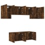 Muebles de TV de pared 6 pzas madera ingeniería roble ahumado de , Muebles TV - Ref: Foro24-3216443, Precio: 193,08 €, Descue...