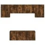Wall-mounted TV furniture set, 6 pieces, engineered wood, smoked oak. by , TV Furniture - Ref: Foro24-3216443, Price: 185,05 ...