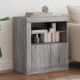 Sideboard with Sonoma grey LED lights 60.5x37x67 cm by , Sideboards - Ref: Foro24-836621, Price: 97,62 €, Discount: %