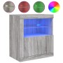 Sideboard with Sonoma grey LED lights 60.5x37x67 cm by , Sideboards - Ref: Foro24-836621, Price: 97,62 €, Discount: %