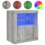 Sideboard with Sonoma grey LED lights 60.5x37x67 cm by , Sideboards - Ref: Foro24-836621, Price: 99,00 €, Discount: %