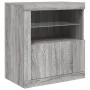 Sideboard with Sonoma grey LED lights 60.5x37x67 cm by , Sideboards - Ref: Foro24-836621, Price: 99,00 €, Discount: %