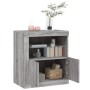Sideboard with Sonoma grey LED lights 60.5x37x67 cm by , Sideboards - Ref: Foro24-836621, Price: 97,62 €, Discount: %