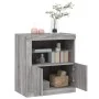 Sideboard with Sonoma grey LED lights 60.5x37x67 cm by , Sideboards - Ref: Foro24-836621, Price: 99,00 €, Discount: %