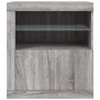 Sideboard with Sonoma grey LED lights 60.5x37x67 cm by , Sideboards - Ref: Foro24-836621, Price: 97,62 €, Discount: %