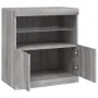 Sideboard with Sonoma grey LED lights 60.5x37x67 cm by , Sideboards - Ref: Foro24-836621, Price: 99,00 €, Discount: %