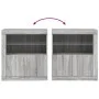 Sideboard mit LED-Leuchten in Sonoma-Grau 60,5x37x67 cm von , Sideboards - Ref: Foro24-836621, Preis: 94,65 €, Rabatt: %