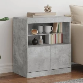 Sideboard mit betongrauen LED-Leuchten 60x37x67 cm von , Sideboards - Ref: Foro24-836654, Preis: 67,20 €, Rabatt: %