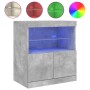 Sideboard with LED lights in concrete gray 60x37x67 cm by , Sideboards - Ref: Foro24-836654, Price: 68,91 €, Discount: %