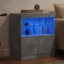 Sideboard with LED lights in concrete gray 60x37x67 cm by , Sideboards - Ref: Foro24-836654, Price: 67,20 €, Discount: %