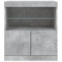 Sideboard with LED lights in concrete gray 60x37x67 cm by , Sideboards - Ref: Foro24-836654, Price: 68,91 €, Discount: %