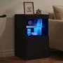 Black sideboard with LED lights 41x37x67 cm by , Sideboards - Ref: Foro24-836680, Price: 59,24 €, Discount: %