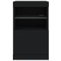 Black sideboard with LED lights 41x37x67 cm by , Sideboards - Ref: Foro24-836680, Price: 61,21 €, Discount: %