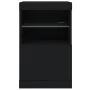 Black sideboard with LED lights 41x37x67 cm by , Sideboards - Ref: Foro24-836680, Price: 59,24 €, Discount: %