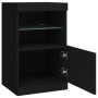 Black sideboard with LED lights 41x37x67 cm by , Sideboards - Ref: Foro24-836680, Price: 61,21 €, Discount: %