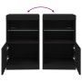 Black sideboard with LED lights 41x37x67 cm by , Sideboards - Ref: Foro24-836680, Price: 61,21 €, Discount: %