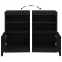 Black sideboard with LED lights 41x37x67 cm by , Sideboards - Ref: Foro24-836680, Price: 59,24 €, Discount: %