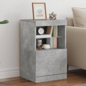 Sideboard mit betongrauen LED-Leuchten 41x37x67 cm von , Sideboards - Ref: Foro24-836682, Preis: 60,22 €, Rabatt: %