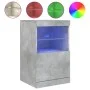 Sideboard with LED lights in concrete gray 41x37x67 cm by , Sideboards - Ref: Foro24-836682, Price: 58,24 €, Discount: %